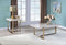 Feit Coffee Table, Faux Marble & Champagne